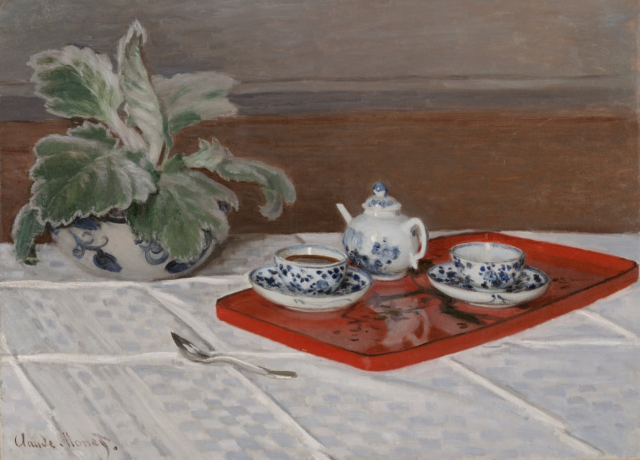 Stilleben, teservice af Claude Monet