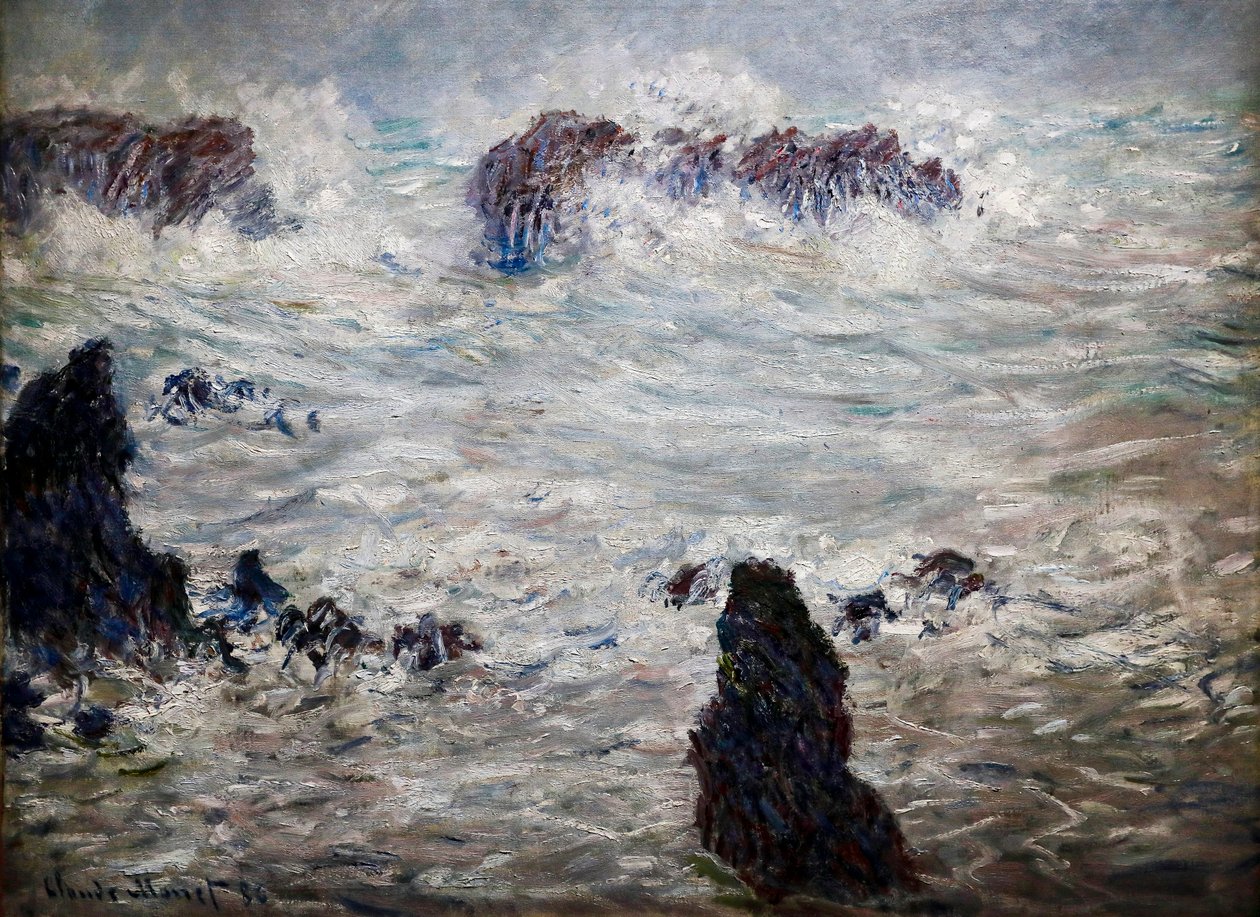 Storm, Belle-îles kyst af Claude Monet