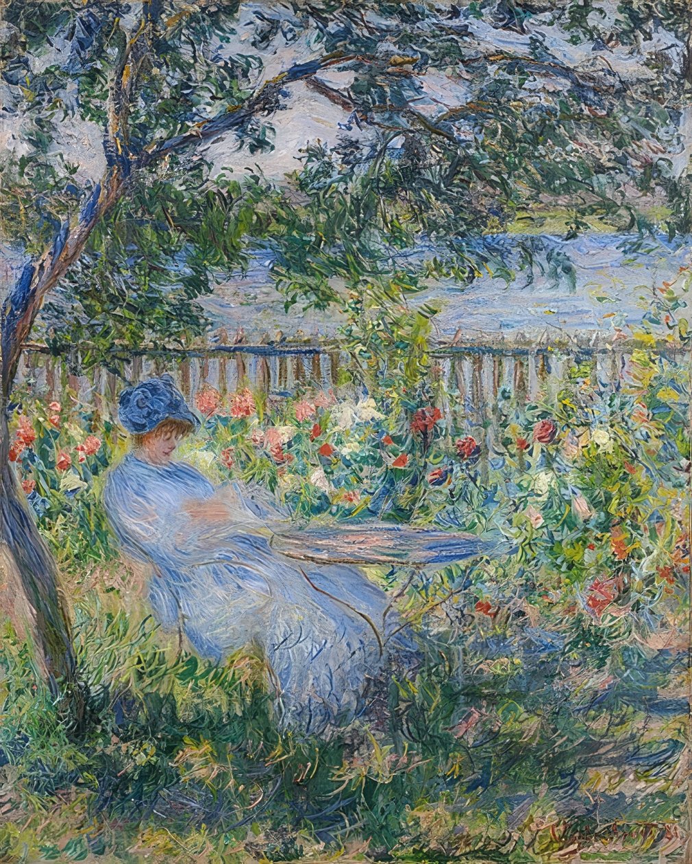 Terrasse i Vétheuil. 1881 af Claude Monet