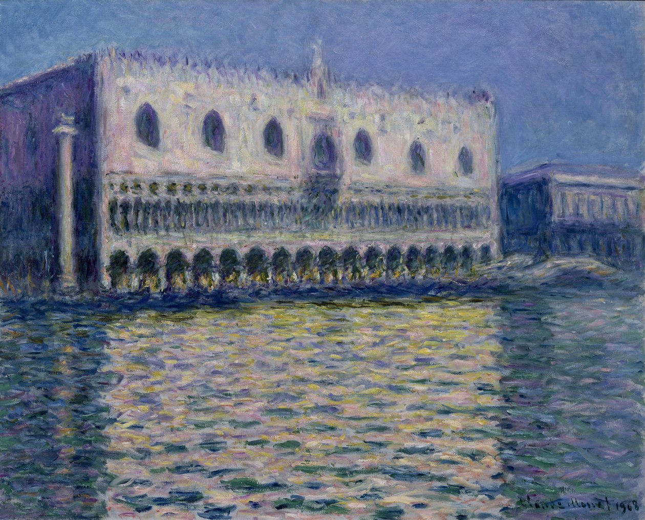 Dogepaladset i Venedig af Claude Monet