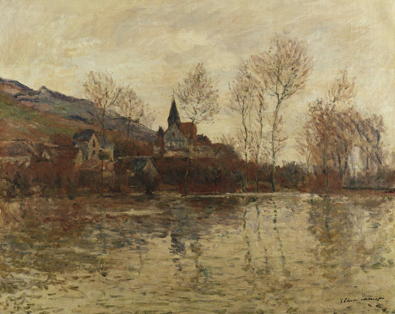 Syndfloden ved Giverny, ca. 1886 af Claude Monet