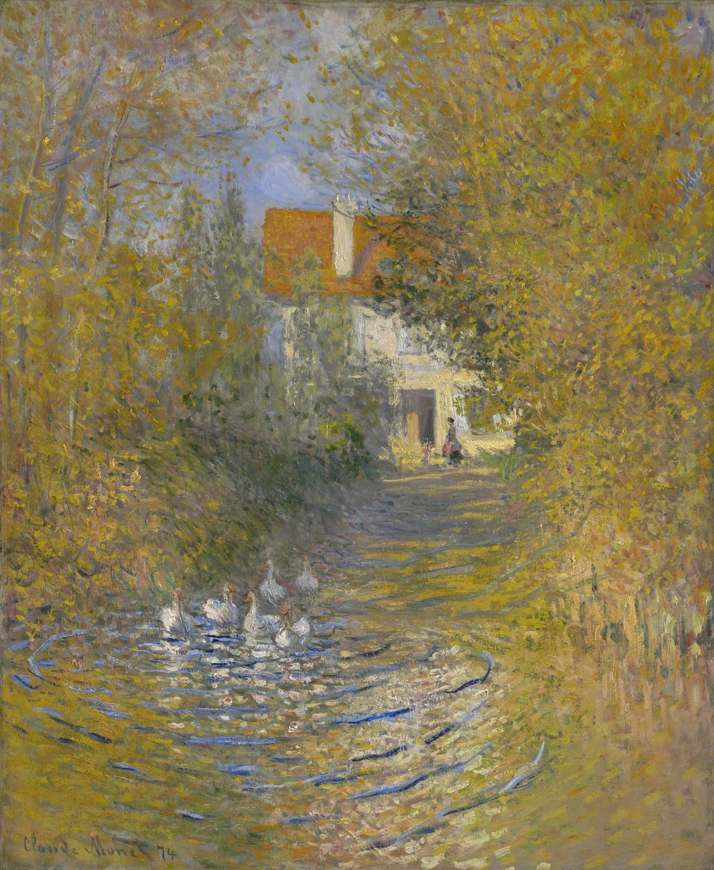 Gæssene, 1874 af Claude Monet