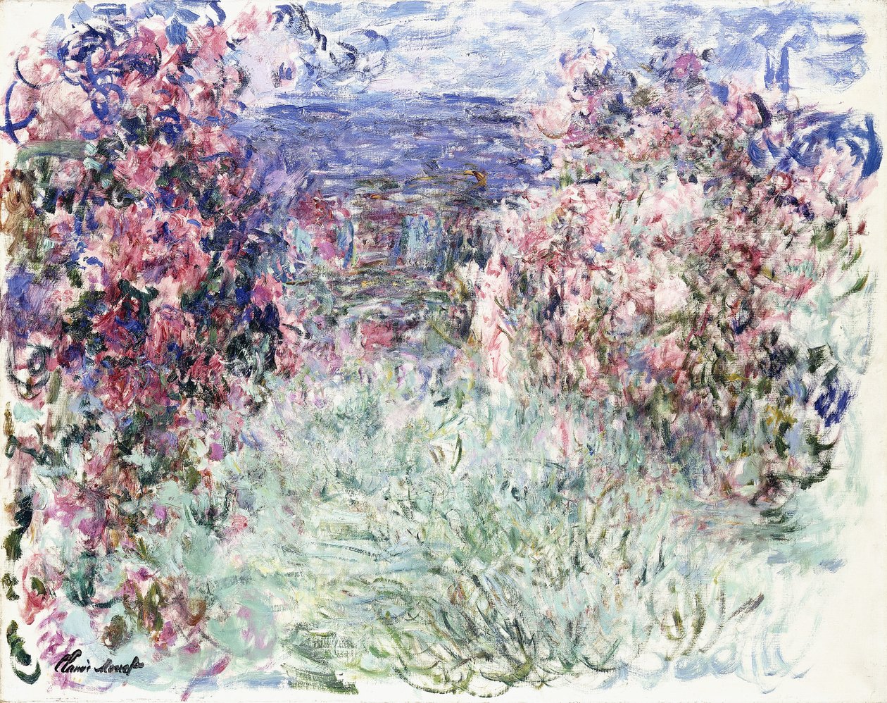 Huset blandt roserne, 1925 af Claude Monet