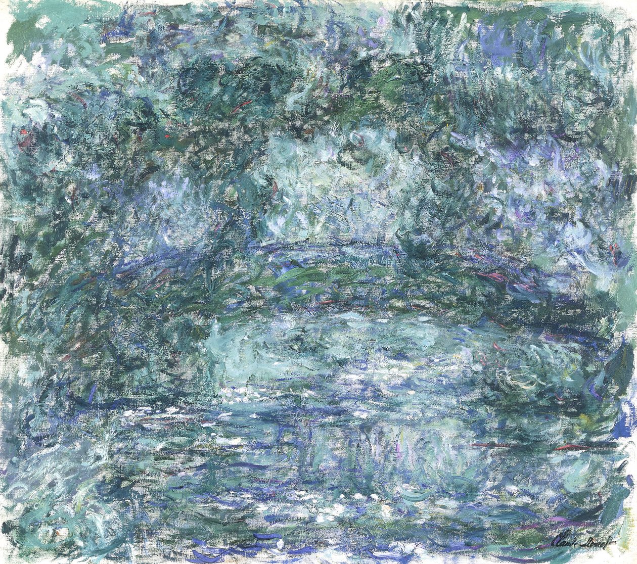 Den japanske bro; Den japanske bro, ca. 1918-1924 af Claude Monet
