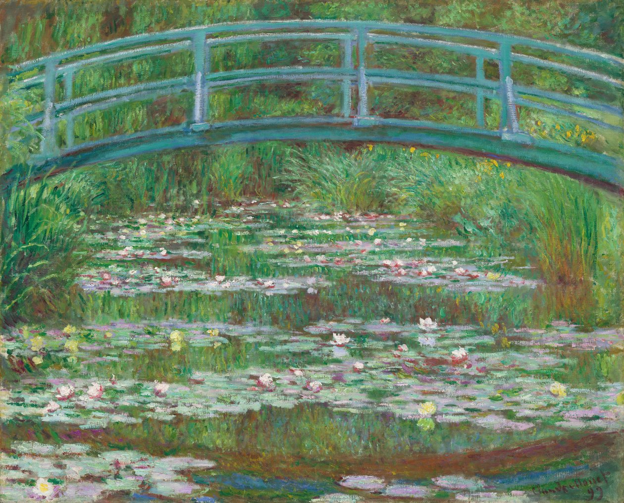 Den japanske gangbro, 1899. af Claude Monet