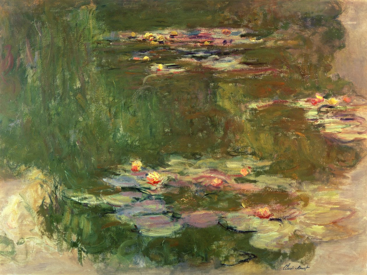 Liljedammen, ca. 1917 af Claude Monet