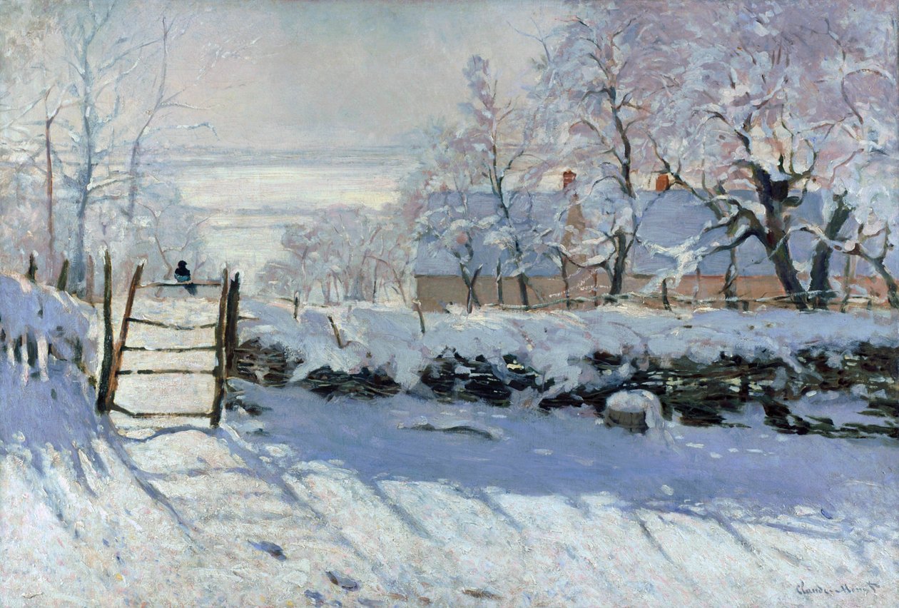 Magpie, 1869 af Claude Monet