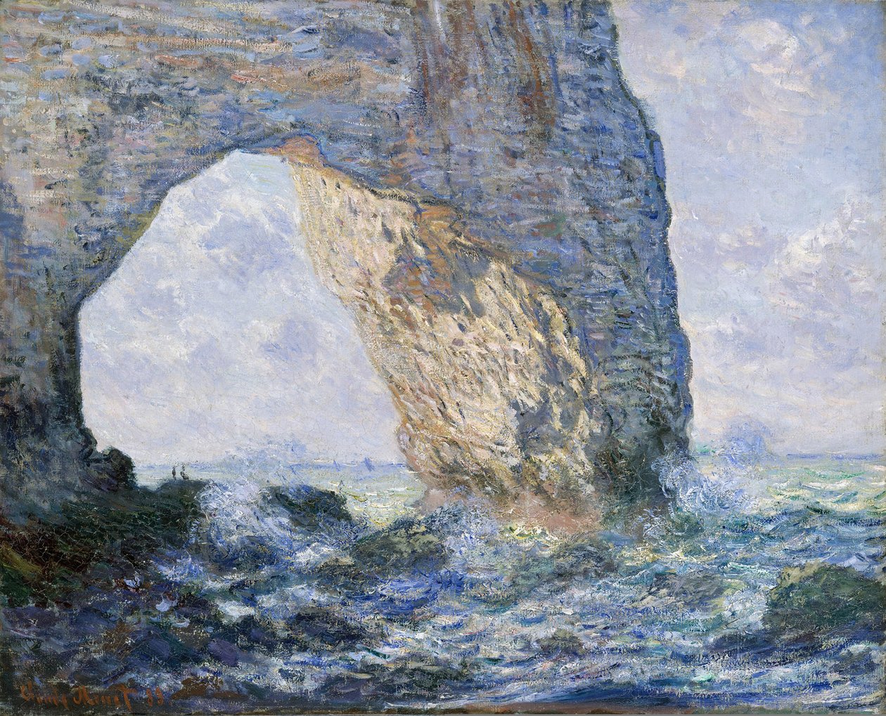 Manneporten (Étretat), 1883 af Claude Monet