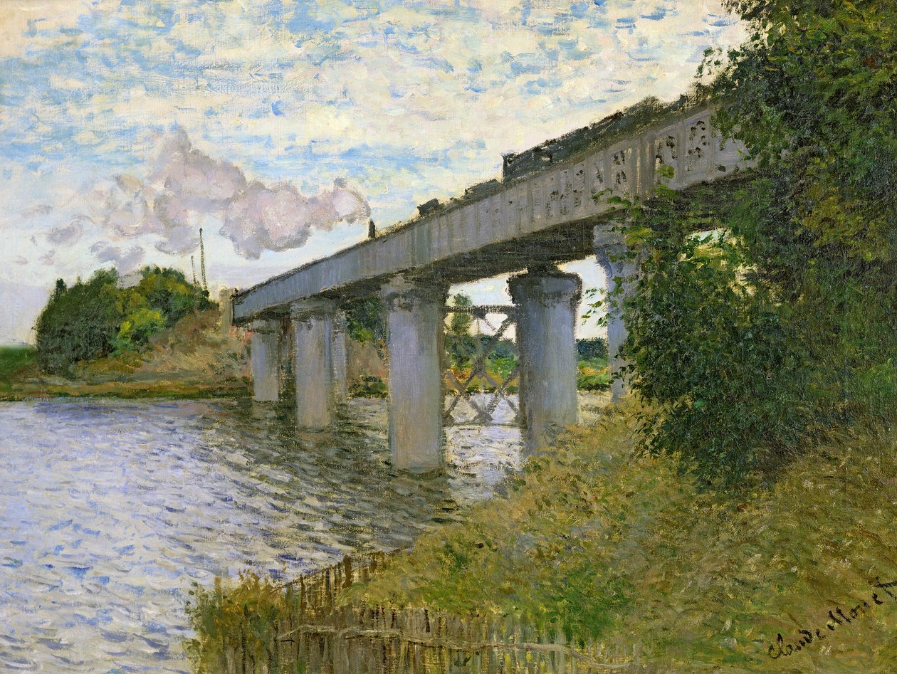 Jernbanebroen ved Argenteuil af Claude Monet