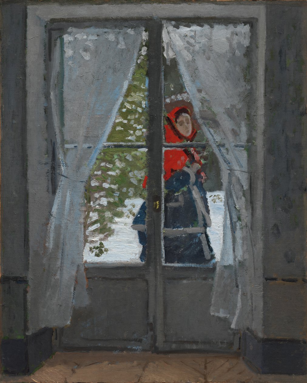 Det røde tørklæde, ca. 1868-73. af Claude Monet