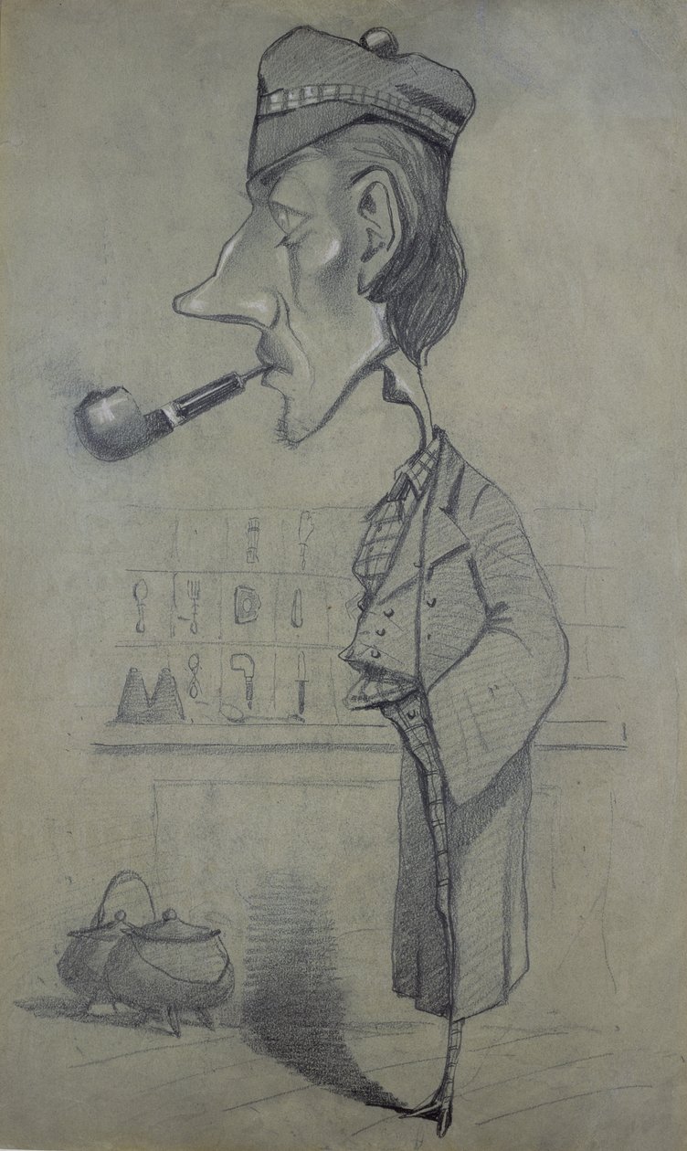 The Scotsman with a Pipe, 1857 af Claude Monet