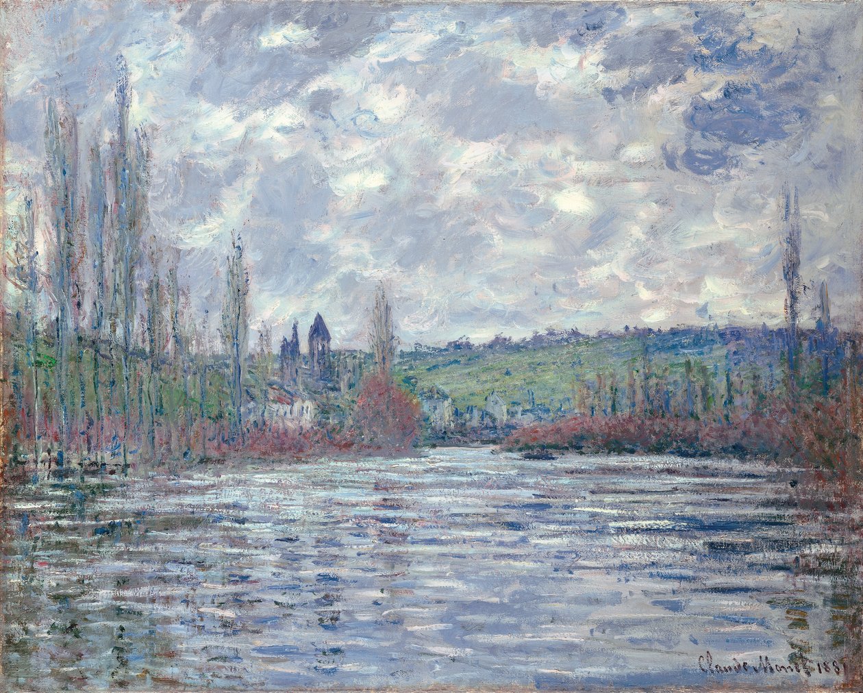 Seinen i oversvømmelse ved Vetheuil, 1881 af Claude Monet