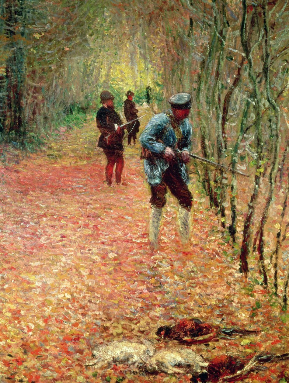 The Shoot, 1876 detalje af 82390 af Claude Monet