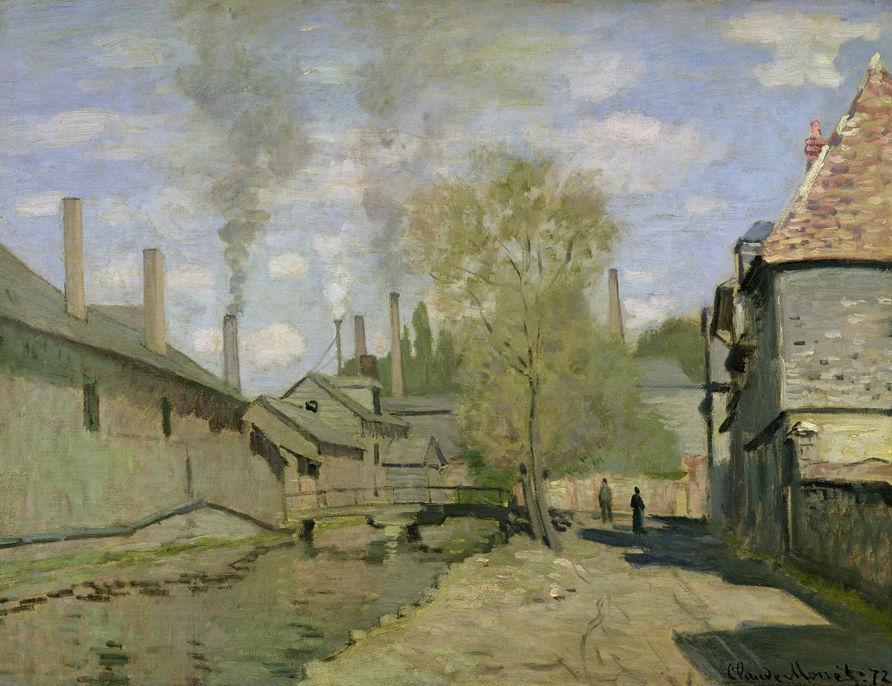 Strømmen af Robec ved Rouen af Claude Monet
