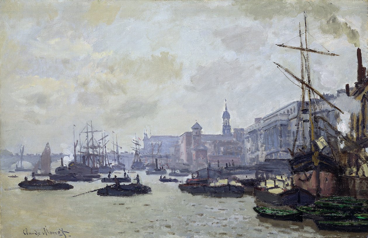 Themsen ved London af Claude Monet