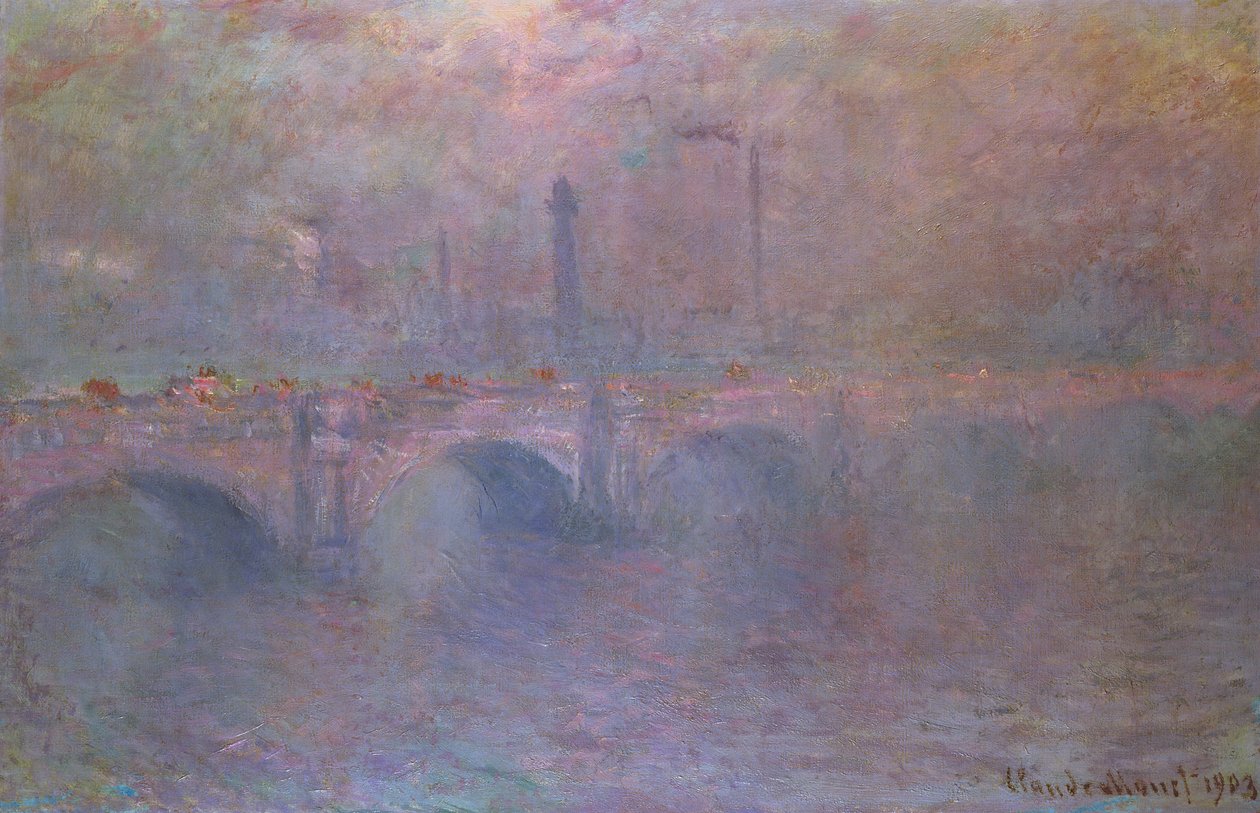 Themsen ved Waterloo Bridge, 1903 af Claude Monet