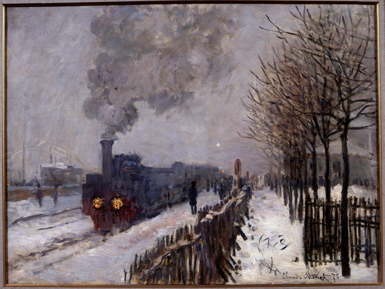 Toget i sneen af Claude Monet