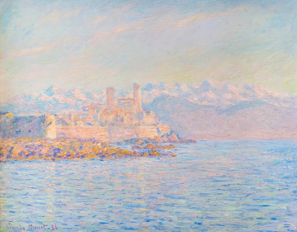 Det gamle fort ved Antibes af Claude Monet