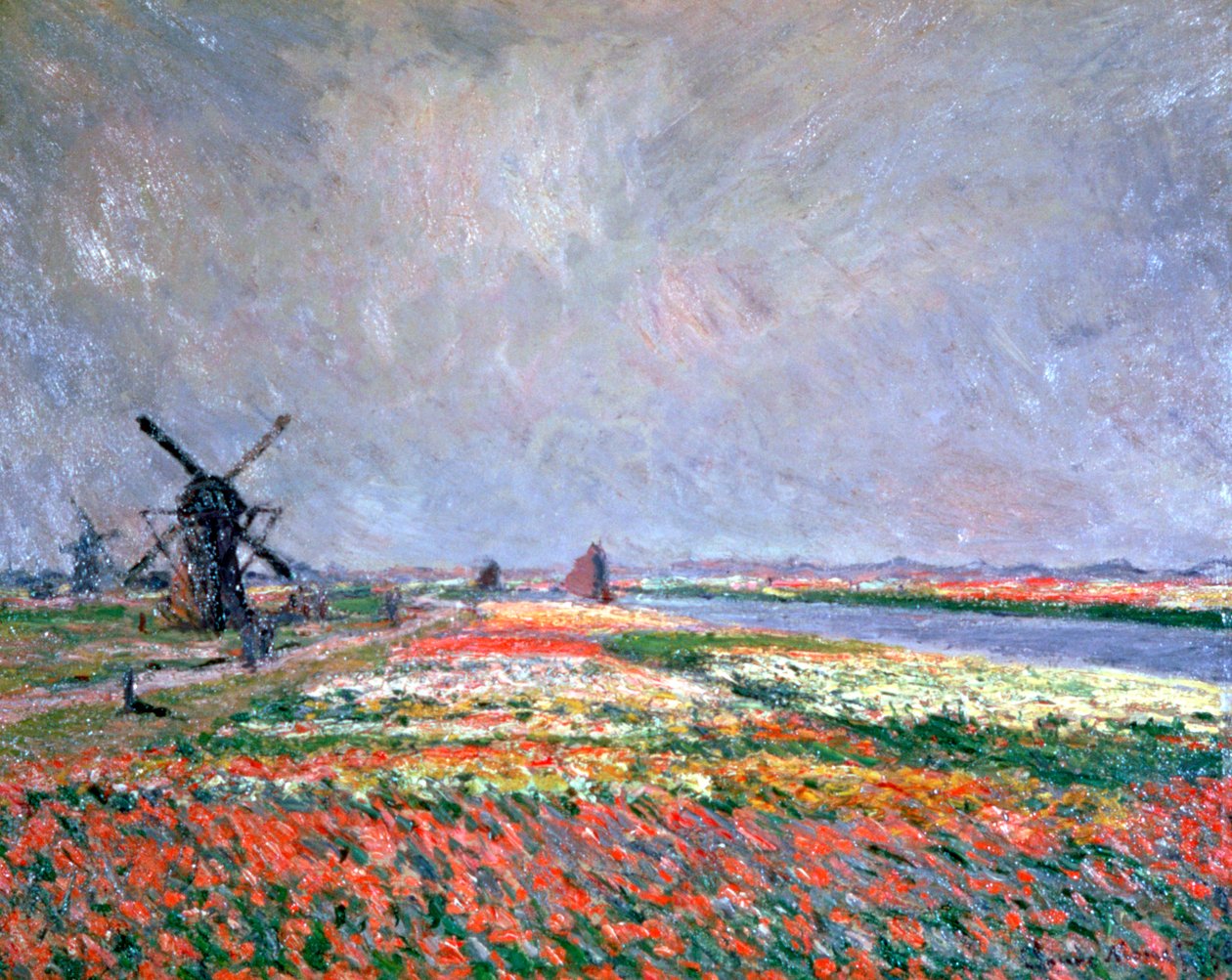 Tulipanmarker nær Leiden, 1886 af Claude Monet