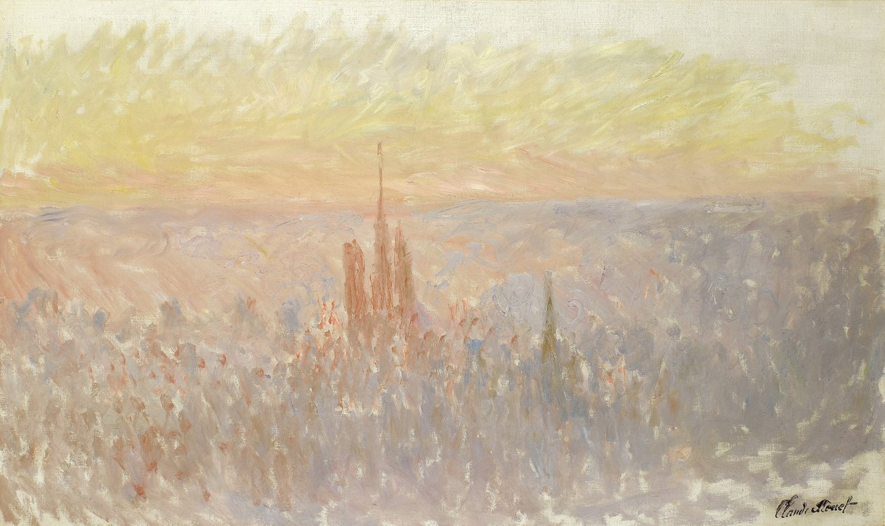 Udsigt over Rouen af Claude Monet