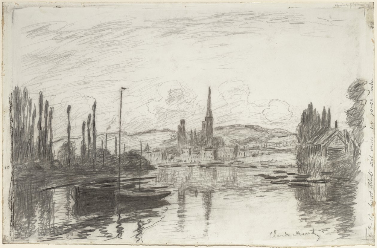 Udsigt over Rouen, 1883 af Claude Monet