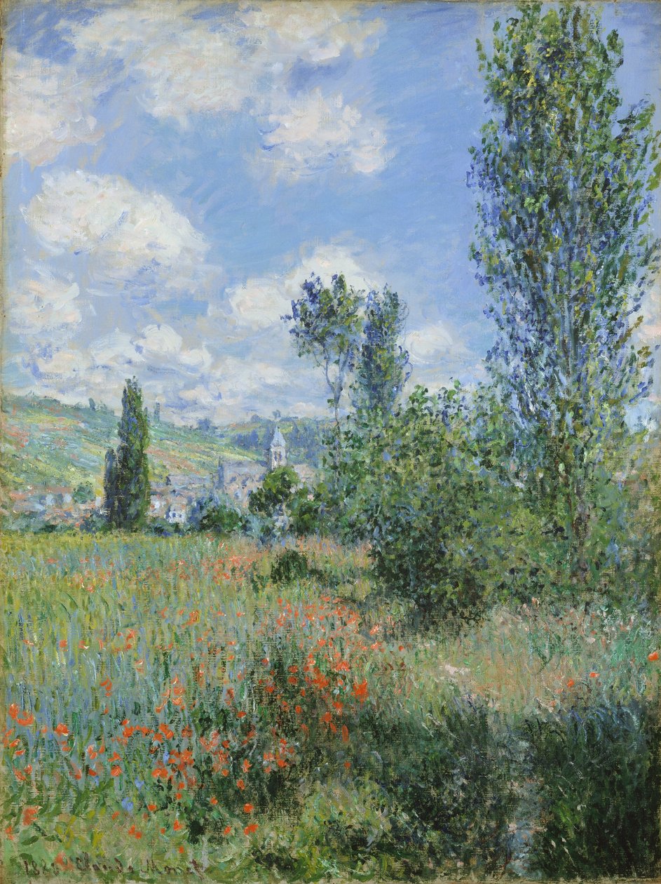 Udsigt over Vetheuil af Claude Monet