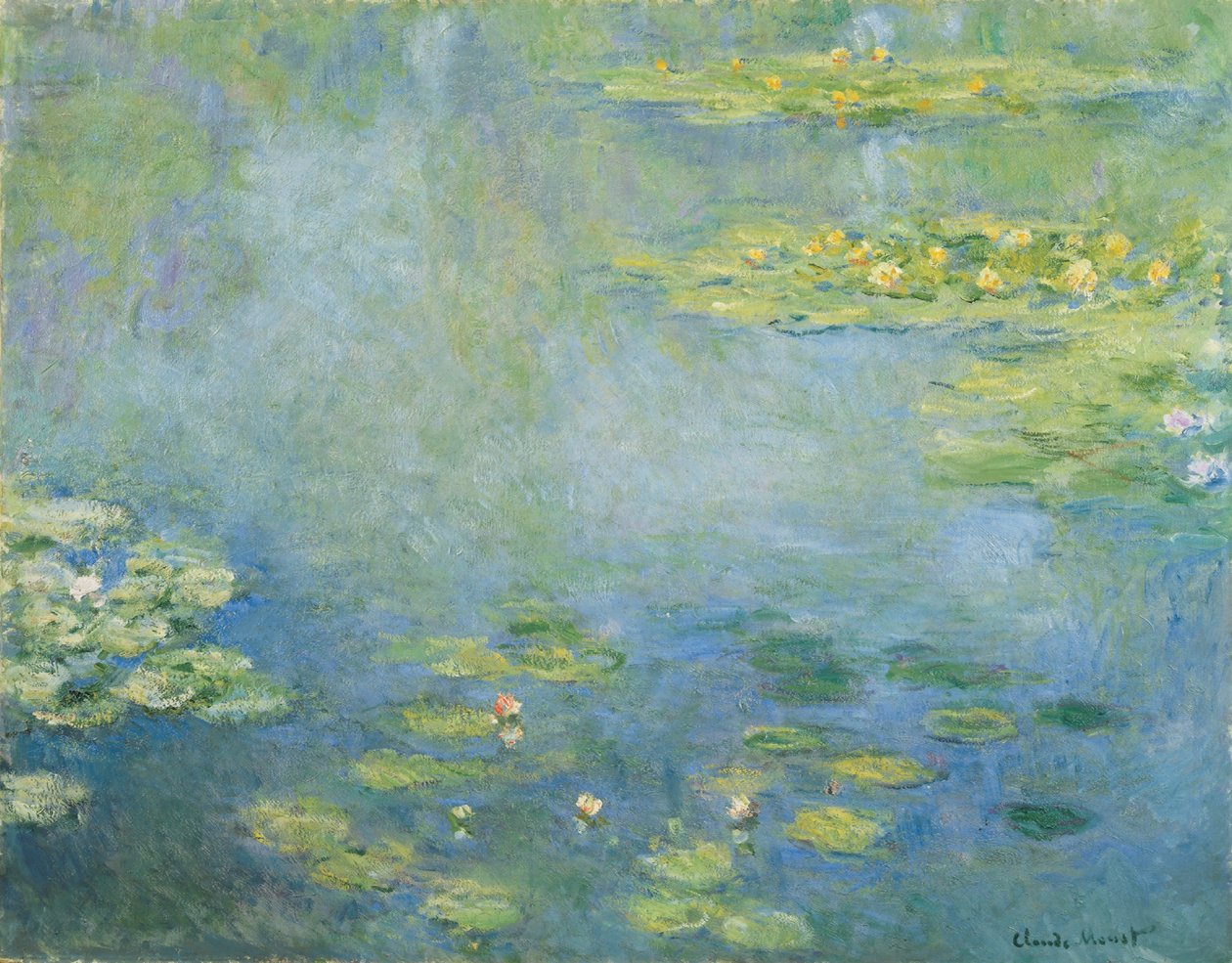 Åkander (olie på lærred) af Claude Monet