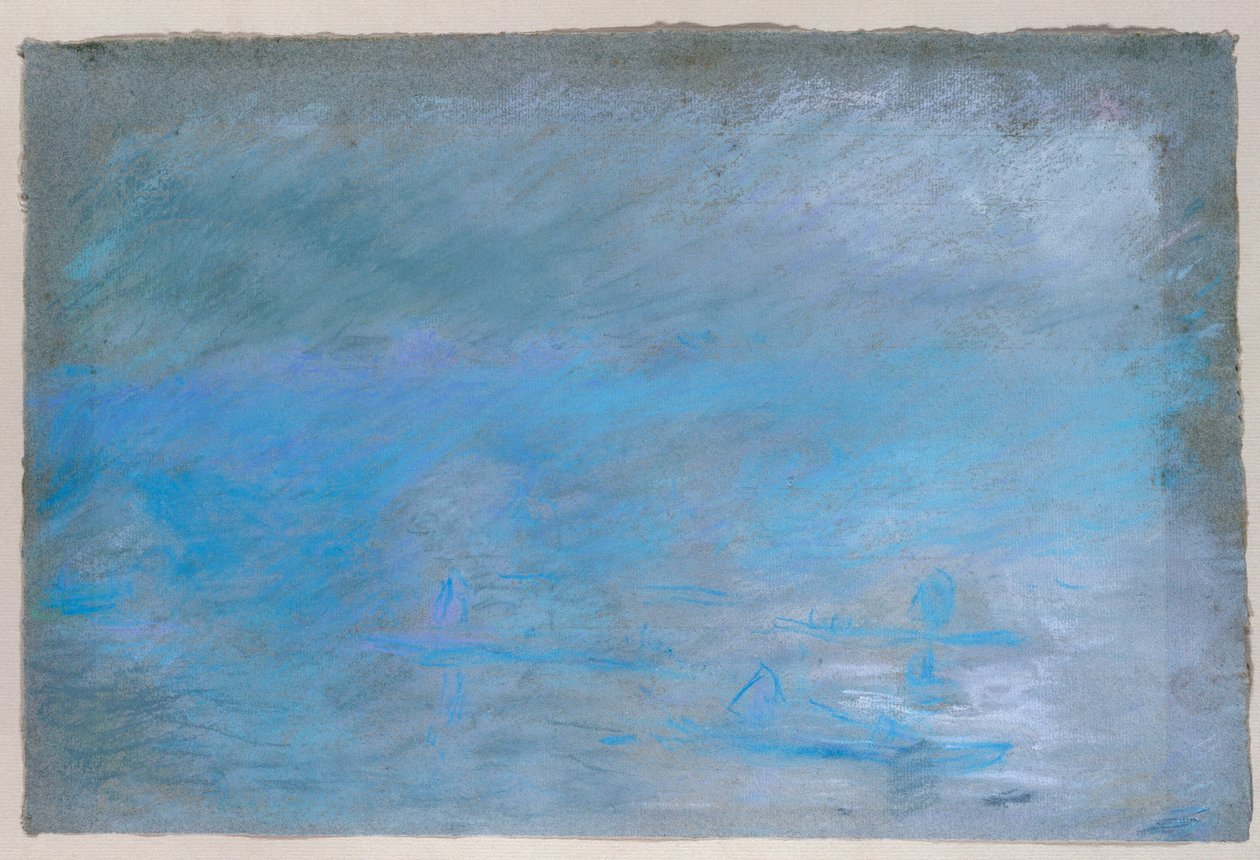 Waterloo Bridge, Brouillard af Claude Monet