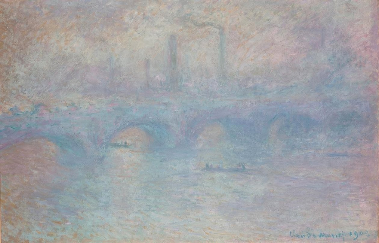 Waterloo Bridge. Tågeeffekt af Claude Monet