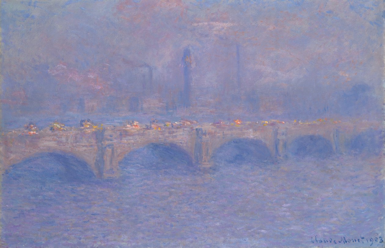 Waterloo Bridge, Sollyseffekt af Claude Monet