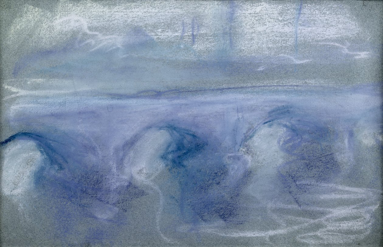 Waterloo Bridge, ca. 1900 (pastel på papir) af Claude Monet