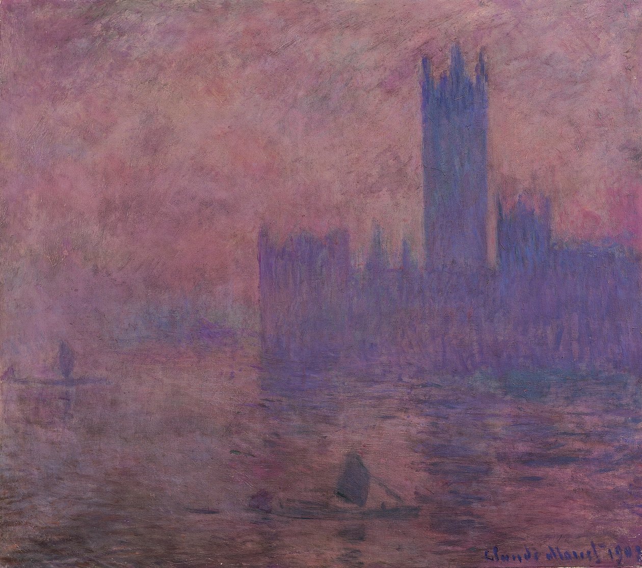 Westminster tårnet af Claude Monet
