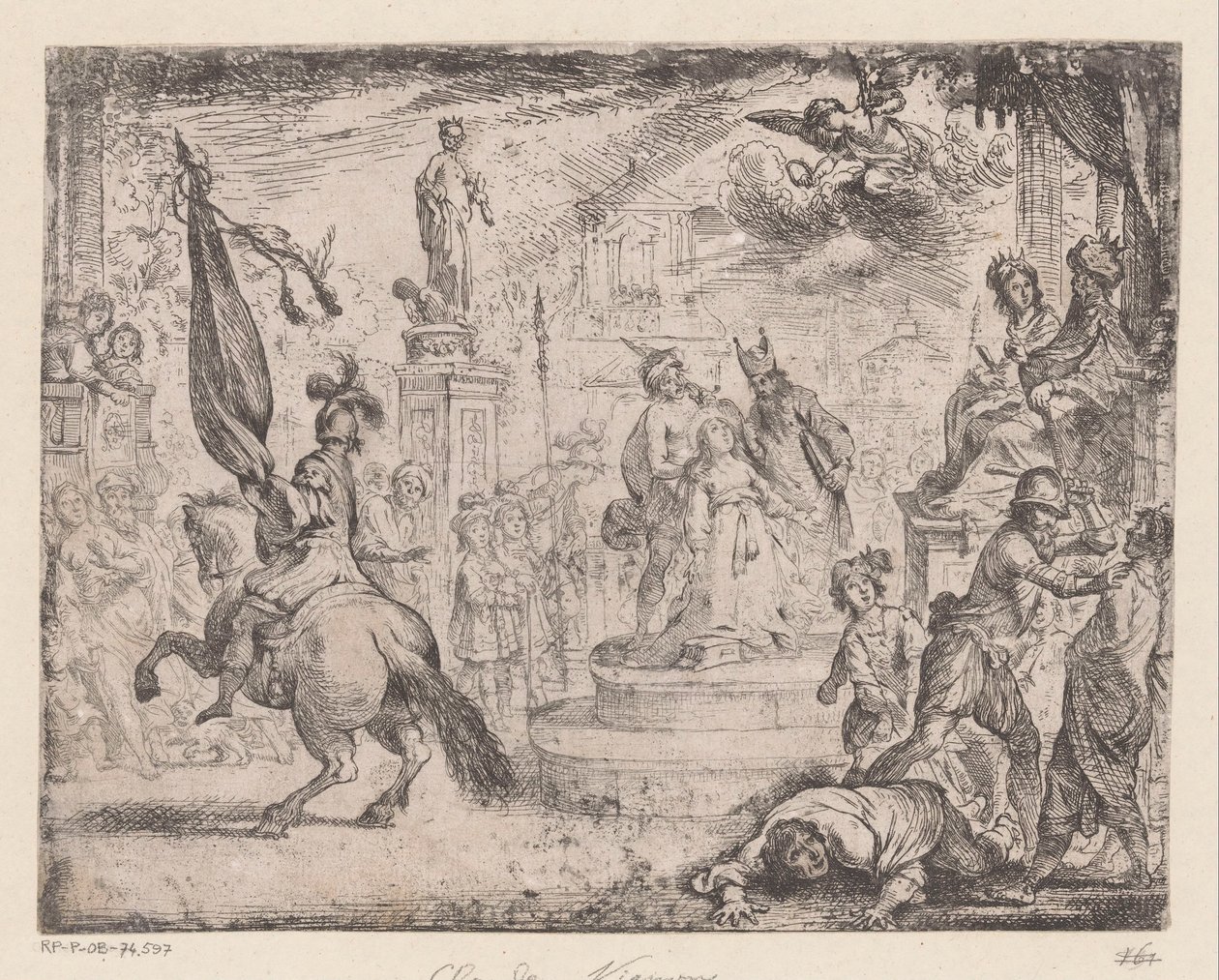 Sankt Katarinas martyrium af Claude Vignon