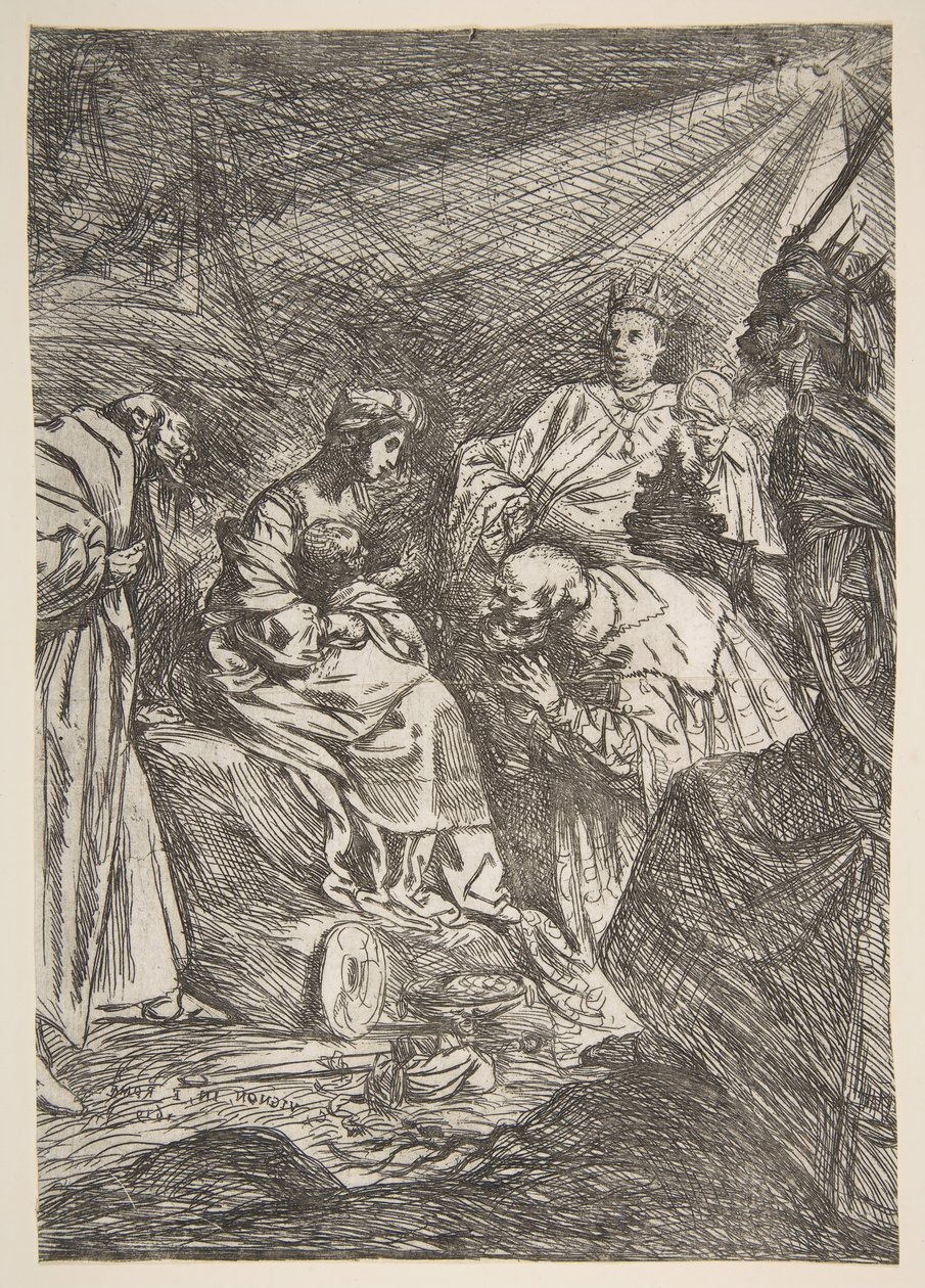 Magiernes tilbedelse, 1619. af Claude Vignon