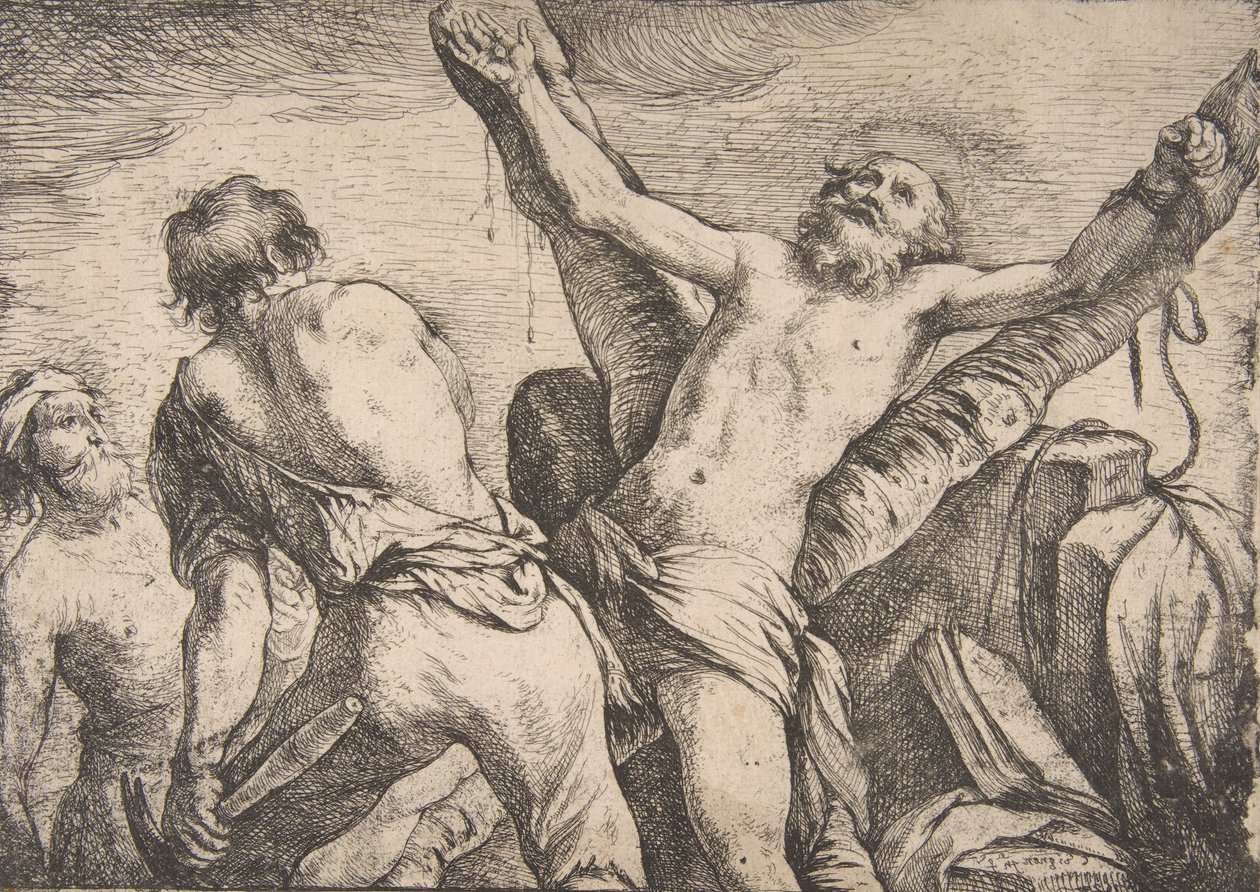 Sankt Andreas Martyrium, 1623. af Claude Vignon