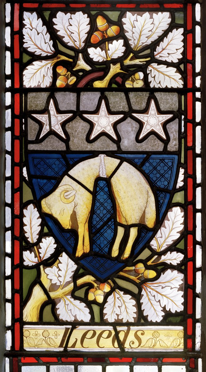 Leeds Heraldry, 1867-71 (farvet glas) af Clement James Heaton