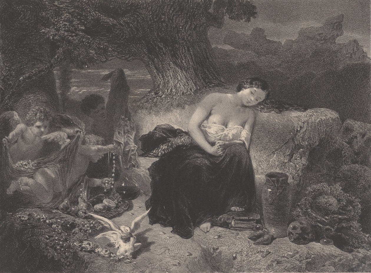 Fristelse, ca. 1850. af Célestin Nanteuil
