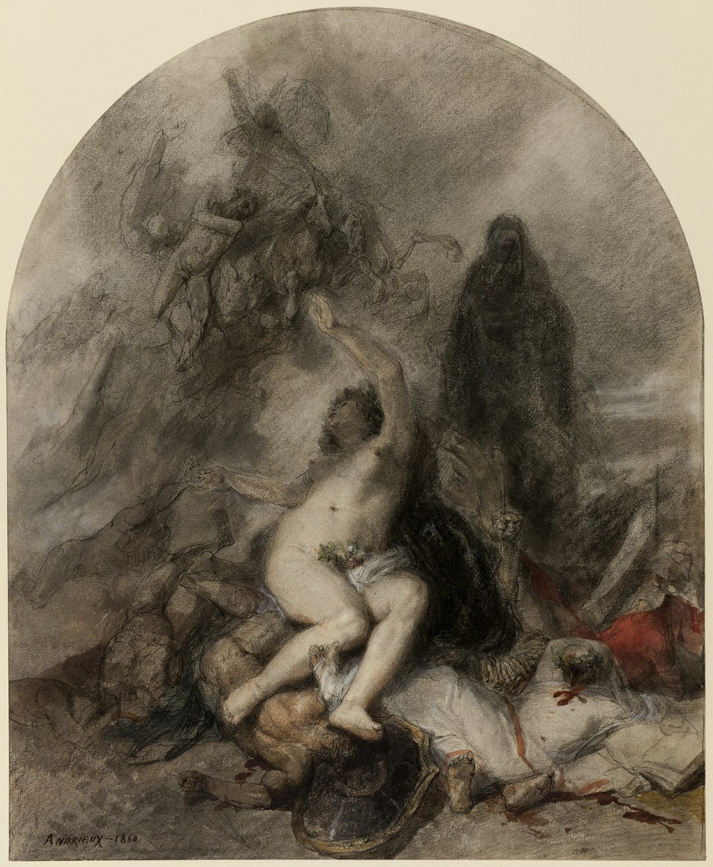 Allegori om krig af Clément Auguste Andrieux
