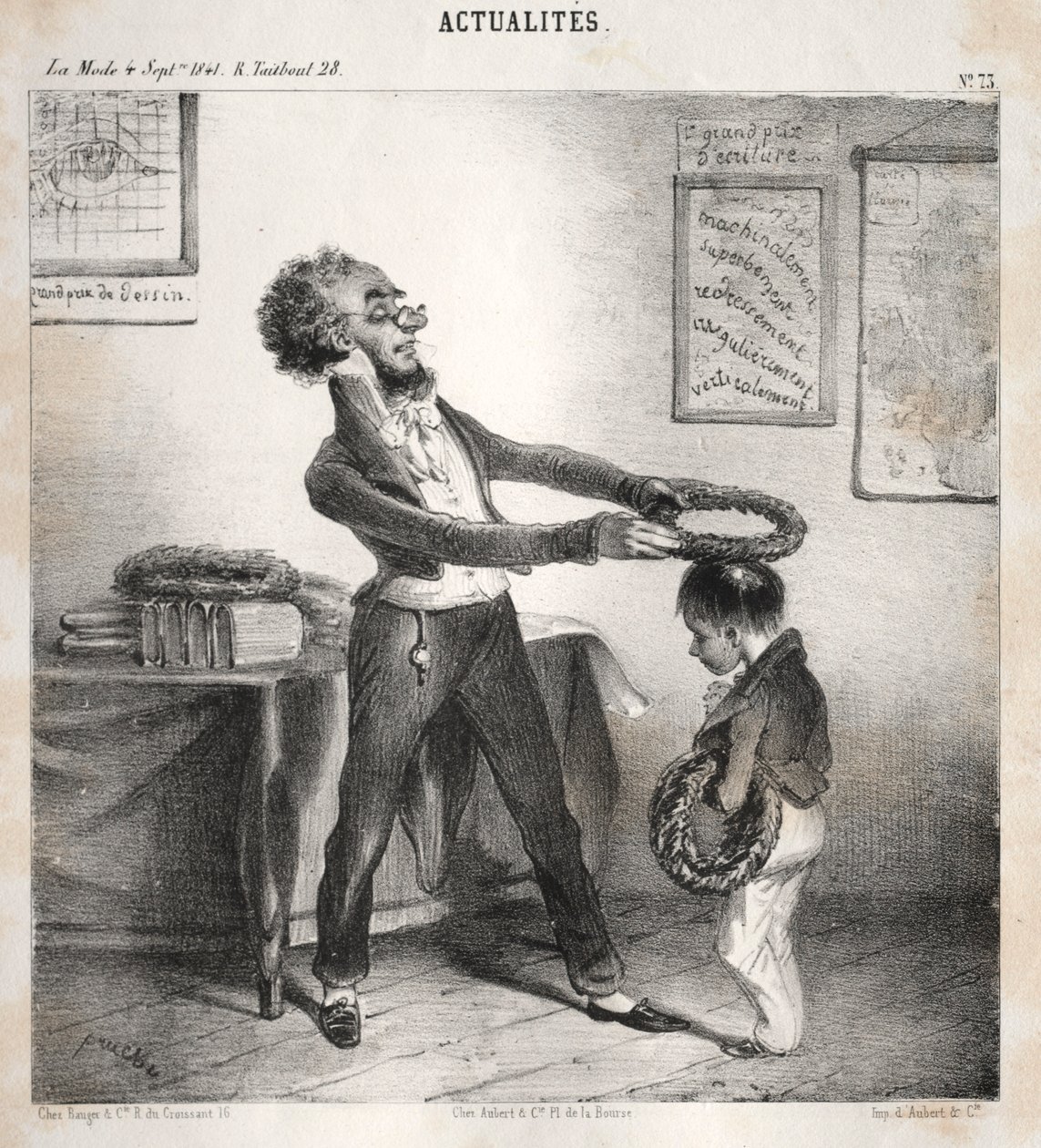Aktualitet: Præmieuddelinger, 1841. af Clémente Pruche