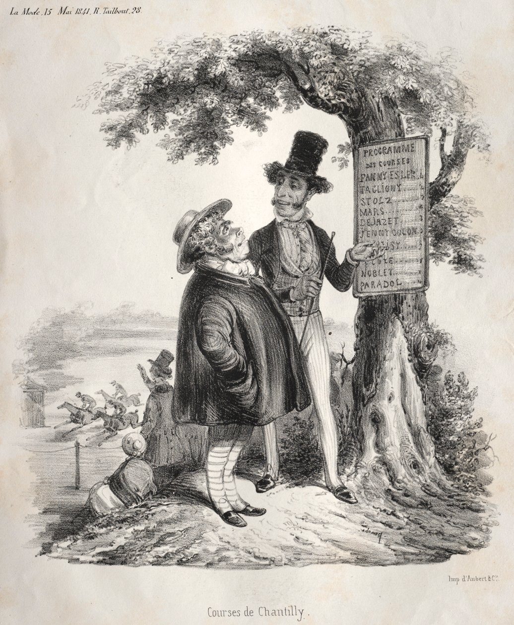 Courses de Chantilly, 1841. af Clémente Pruche