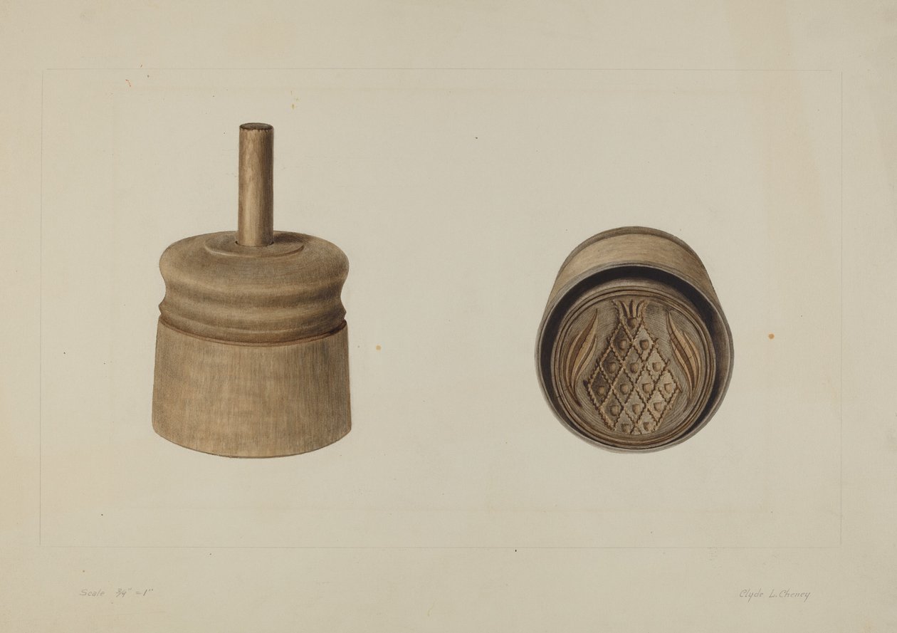 Pa. Tysk Smørform af Clyde L. Cheney