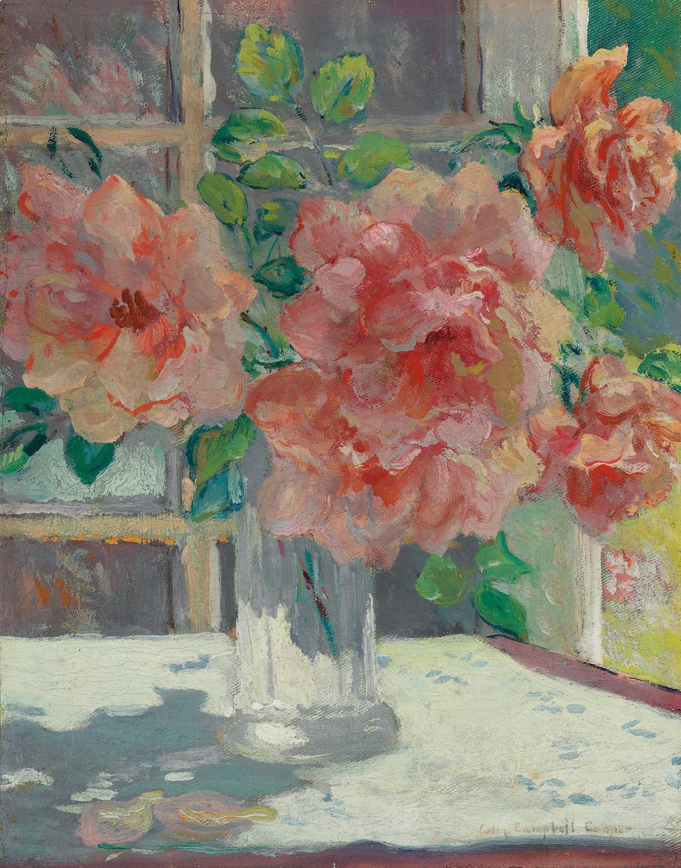 Roser (olie på lærred) af Colin Campbell Cooper