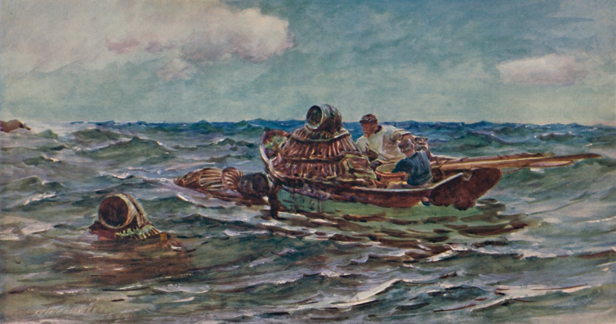Hummerfangerne, 1886, 1935 af Colin Hunter