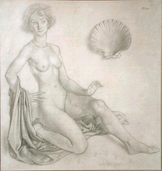 Studie for Venus og Amor af Colin Unwin Gill