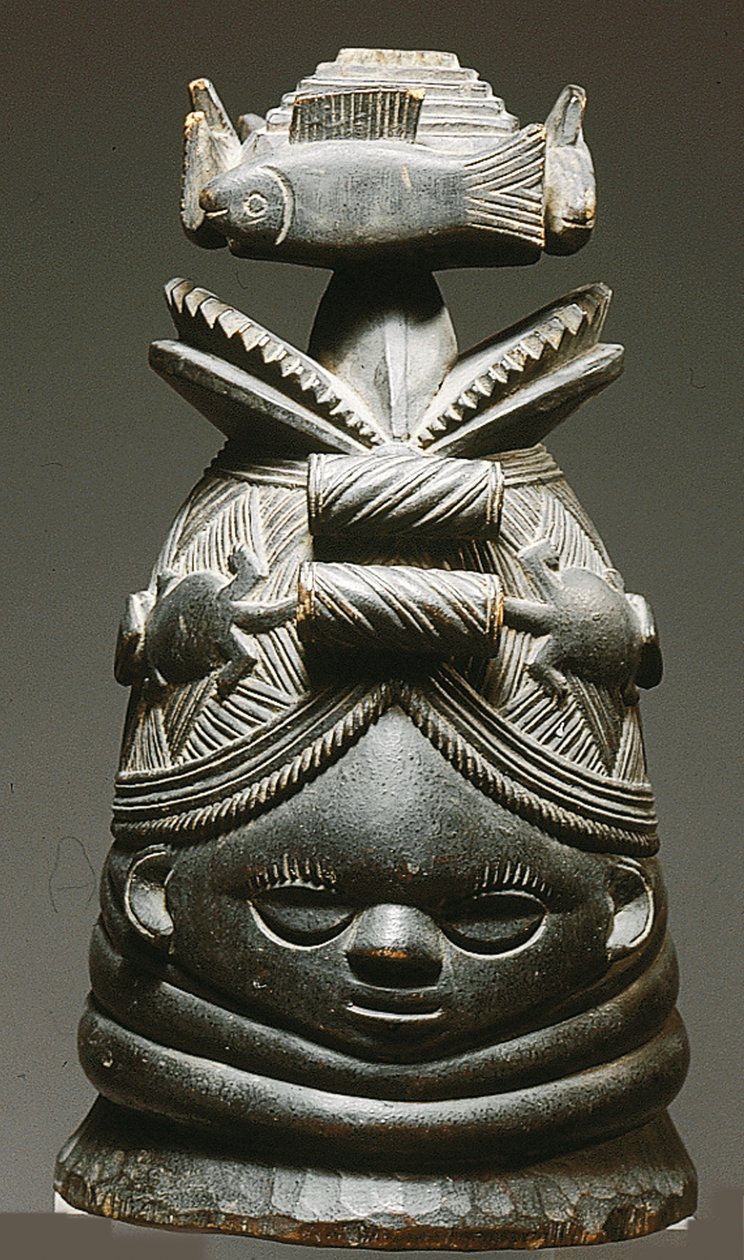 Mende hjelmmaske (træ) af Congolese Congolese