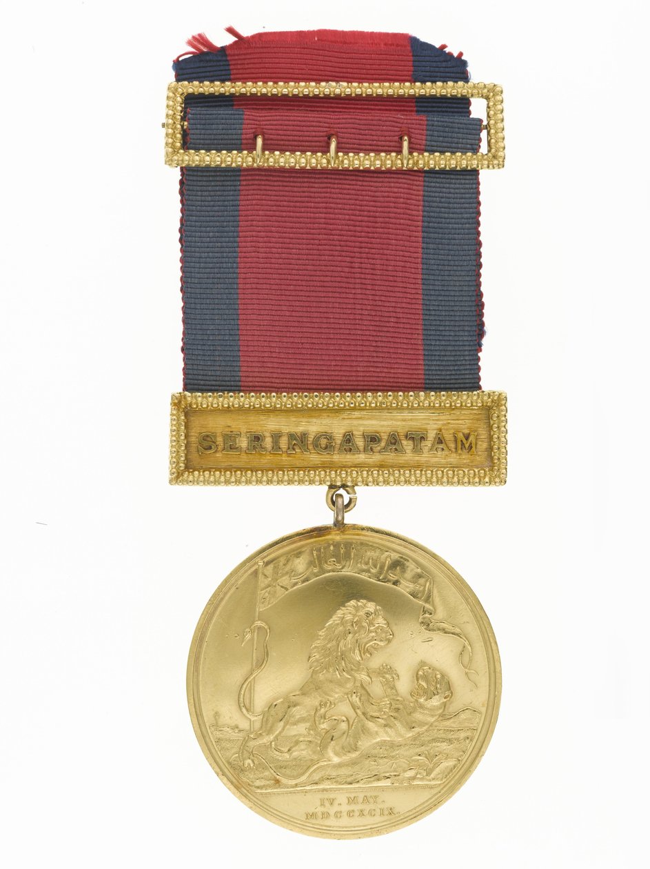 Seringapatam-medalje, 1799 (guld og bånd) af Conrad Heinrich Küchler