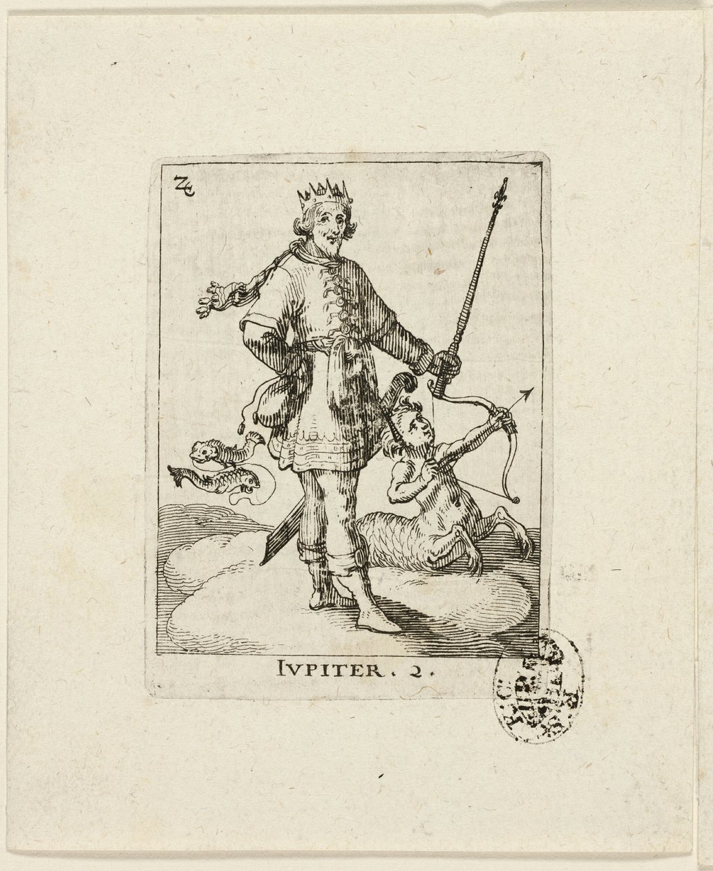 Jupiter, planche to fra Der VII Planeten af Conrad Meyer