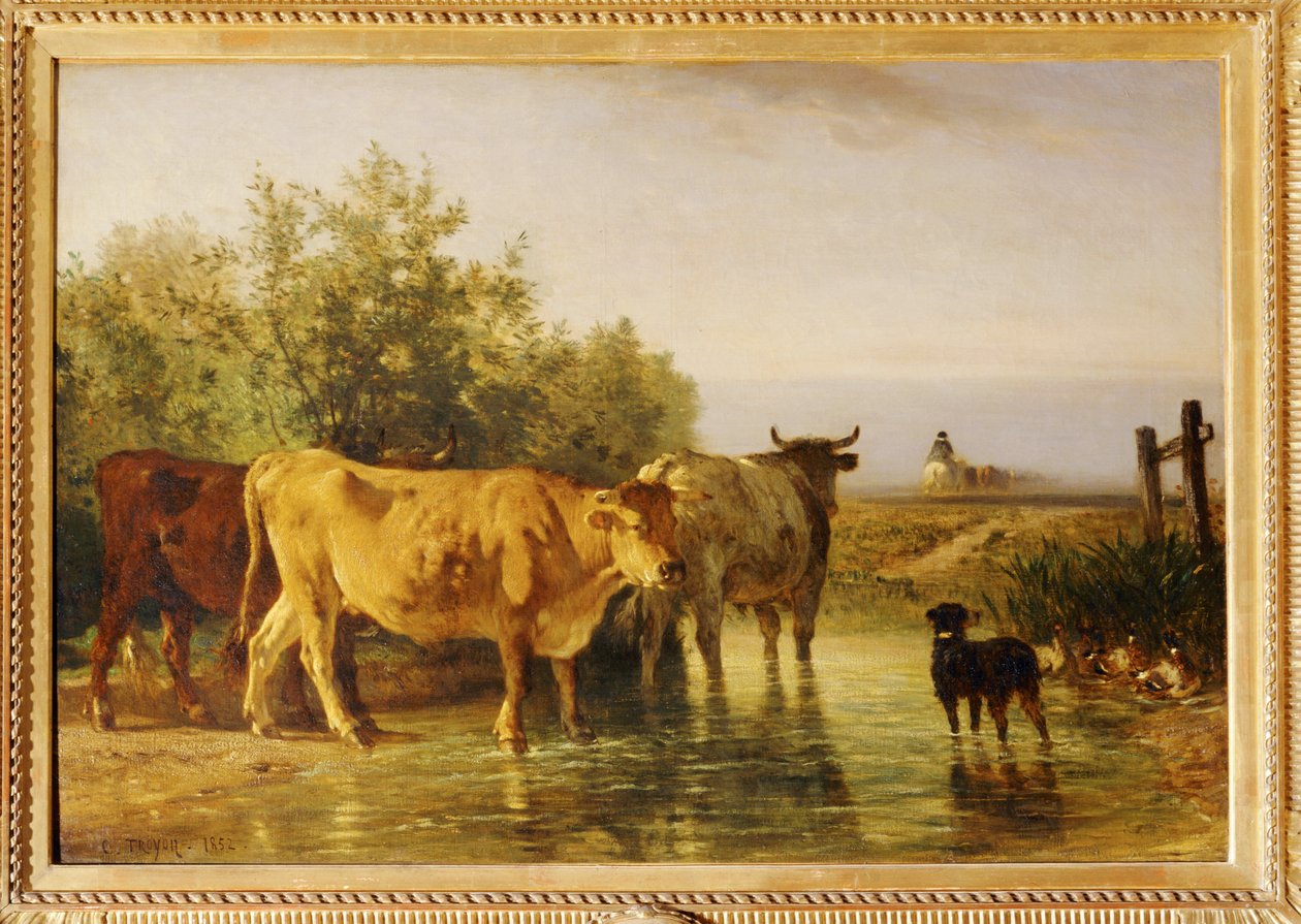 En flok, der passerer gue ... af Constant Emile Troyon