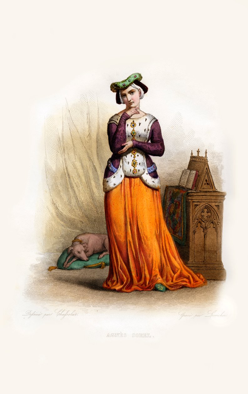 Agnes Sorel af Constant Louis Antoine Lorichon