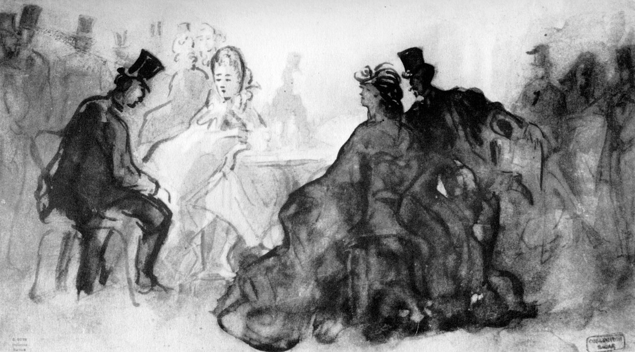 På Cabaret, 1800-tallet, 1930. af Constantin Guys
